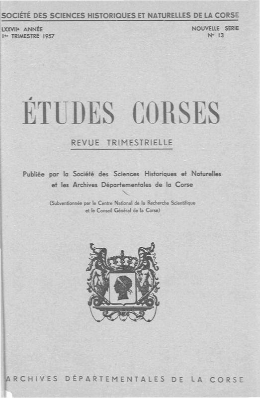 >Études Corses n°13