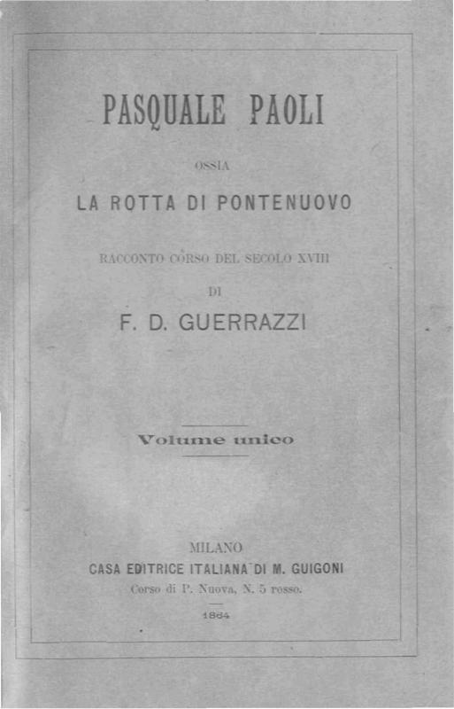 Pasquale Paoli : ossia la rotta di Pontenuovo