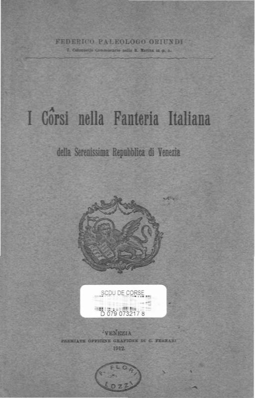 >I Corsi nella fanteria Italiana