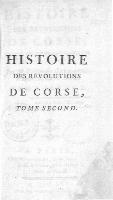 >Histoire des révolutions de Corse