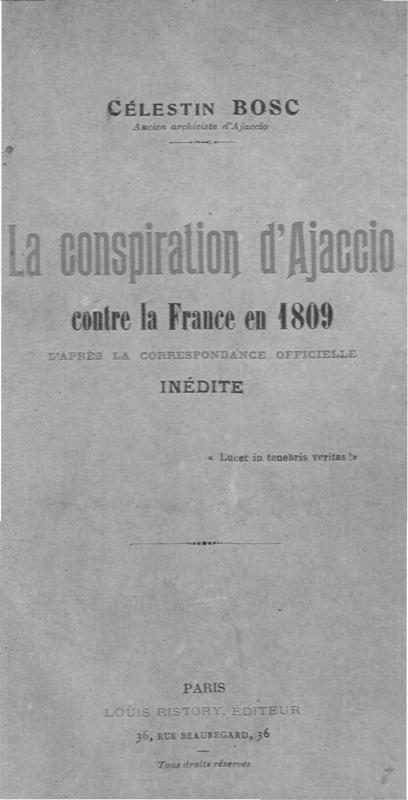 >La conspiration d'Ajaccio