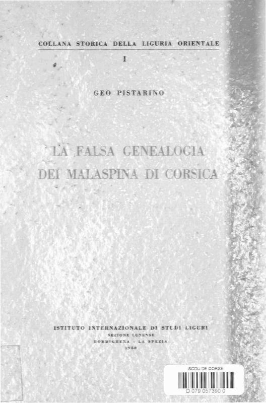 >La falsa genealogia dei Malaspina di Corsica