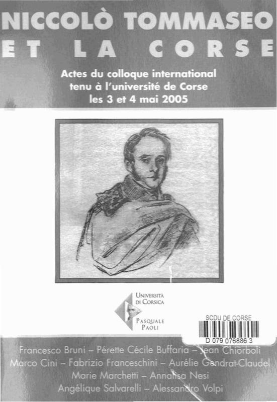 >Niccolò Tommaseo et la Corse