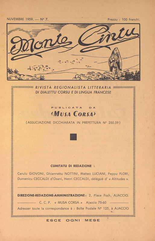 >Monte Cintu Numaru 7 Nuvembre 1959