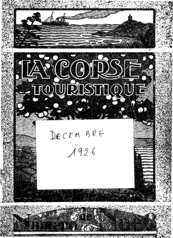 >La Corse touristique. Décembre 1926