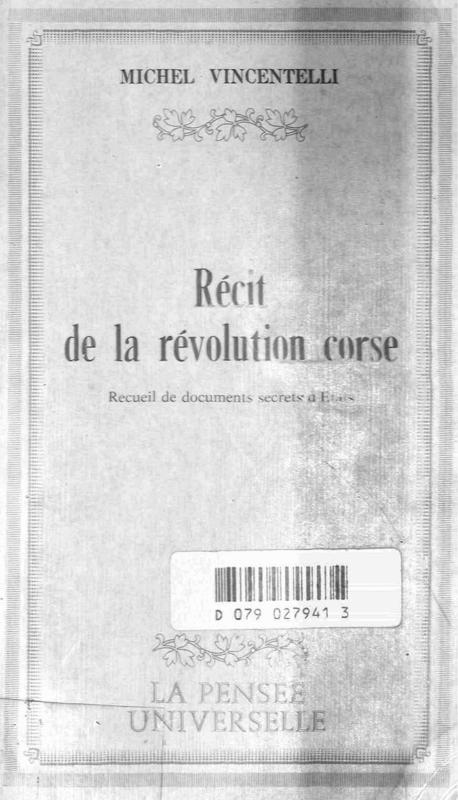 >Récit de la révolution corse
