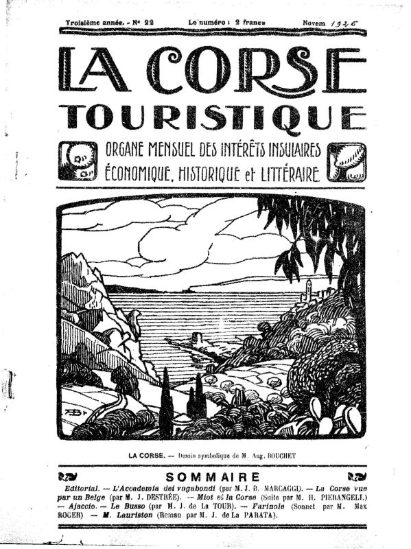 >La Corse touristique. Novembre 1926