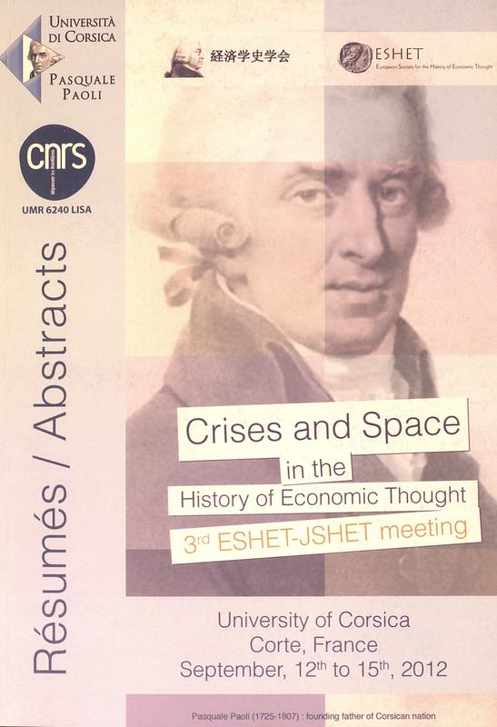 >Crises and Space in the History of Economic Thought
