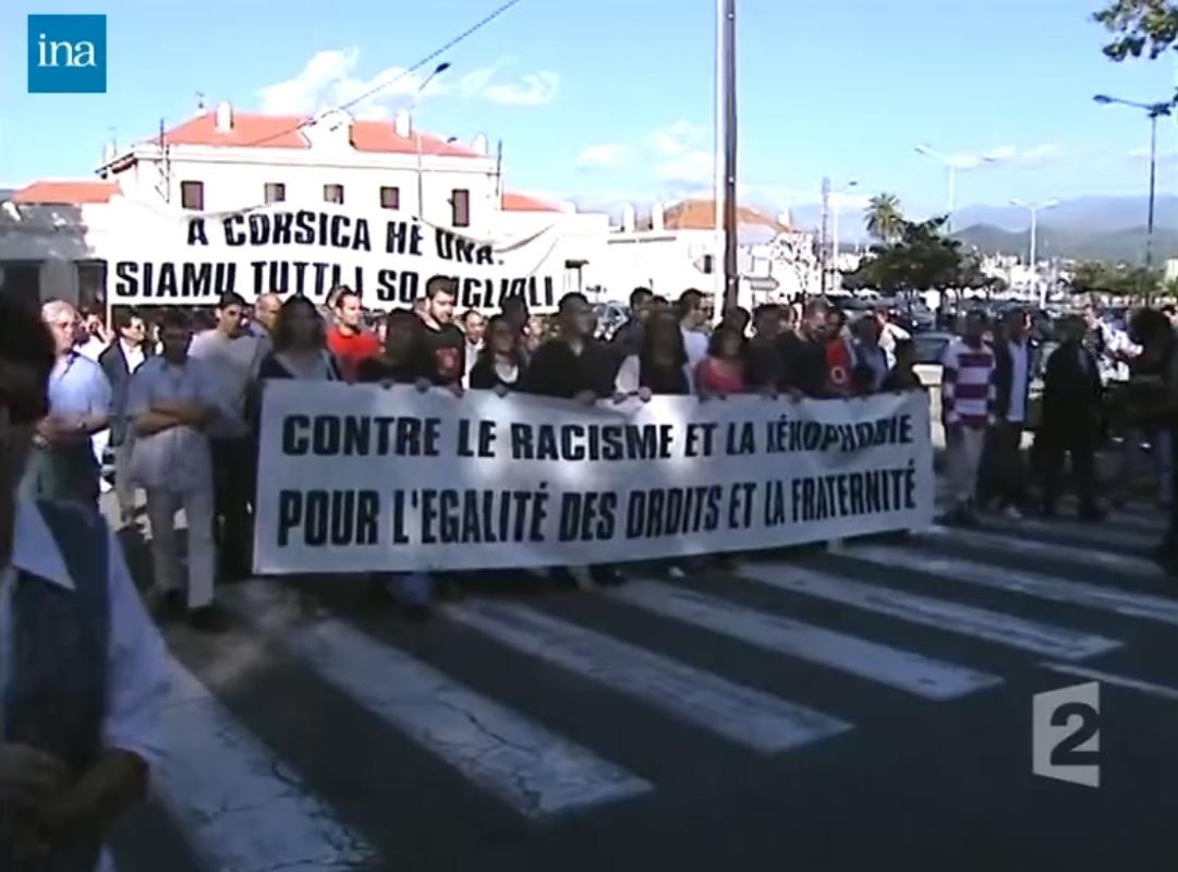 >Manifestation anti-raciste à Ajaccio