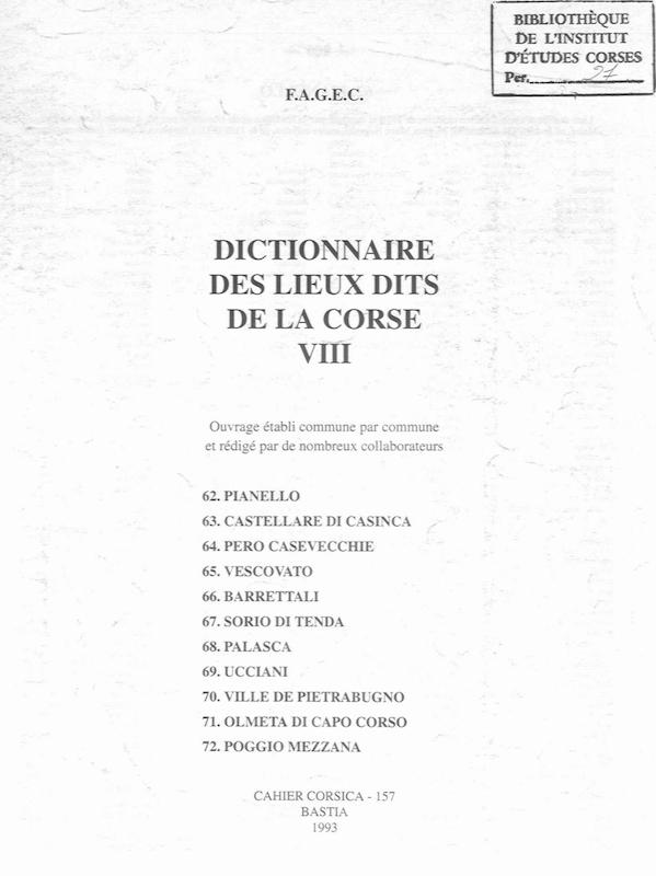 >Cahiers Corsica N°157