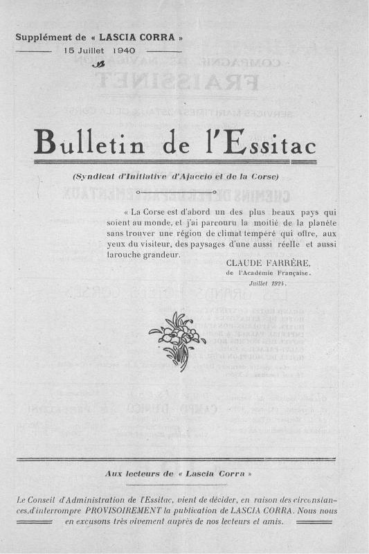 Bulletin de l'ESSITAC (1940)