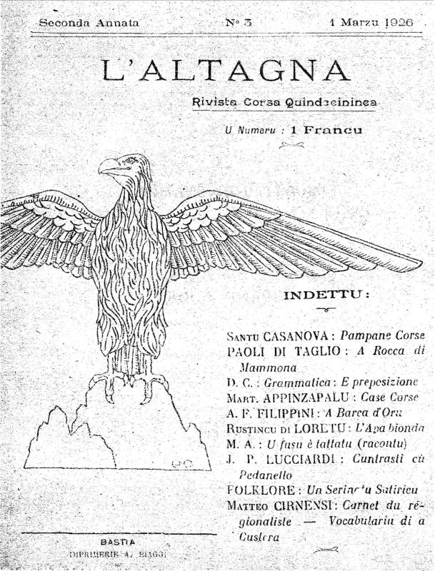 >L’Altagna 1 Marzu 1926