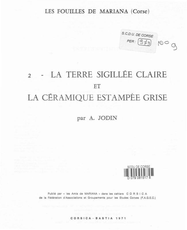 >Cahiers Corsica N°9