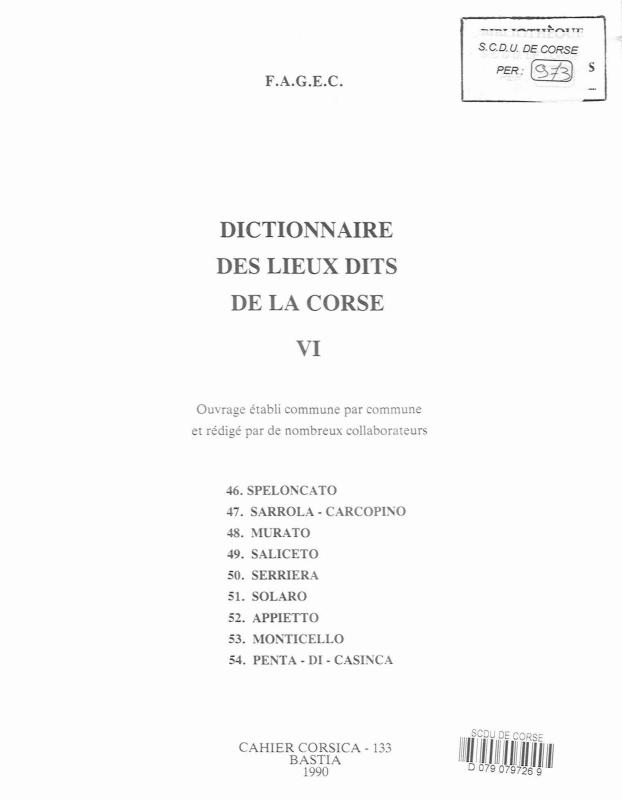 >Cahiers Corsica N°133