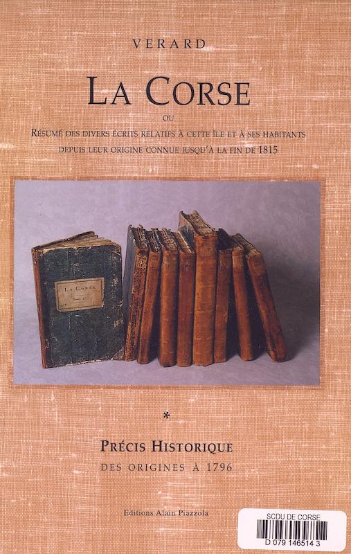 La Corse, précis historique des origines à 1796