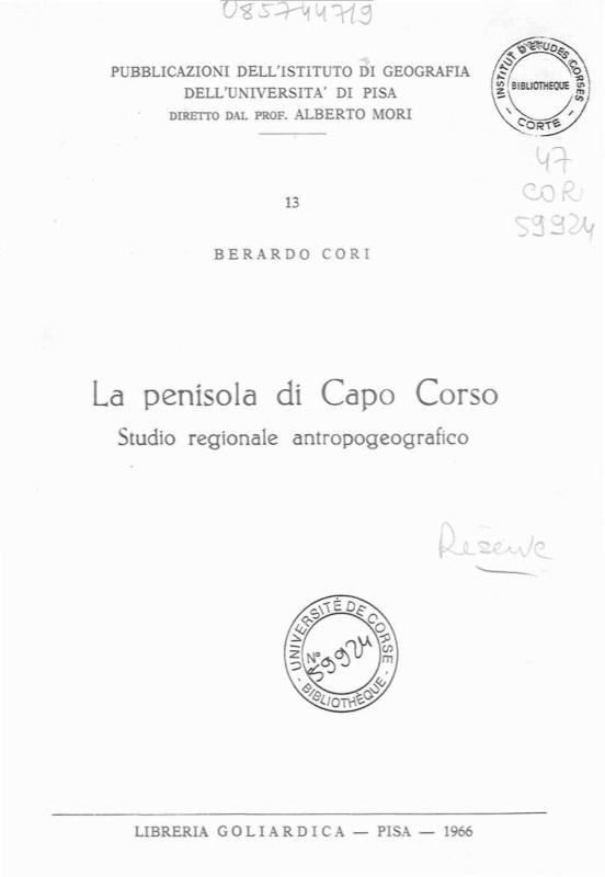 >La penisola di Capo Corso