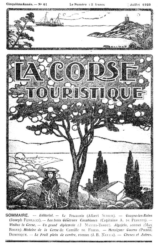 >La Corse touristique. Juillet 1928