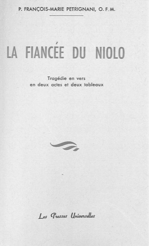 >La fiancée du Niolo