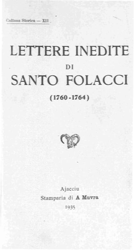 >Lettere inedite di Santo Folacci